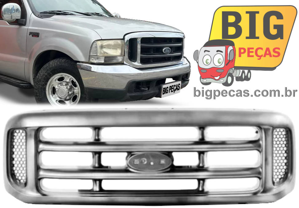 GRADE FRONTAL CROMADA F250 (1999 ATÉ 2005)